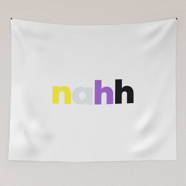 Item preview, nahh enby. Nonbinary Pride designed and sold by Subtle Pride Shop.