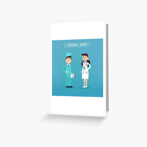 Nurse with Medical Icons Set. Health Care Stuff Greeting Card for Sale by  ivector