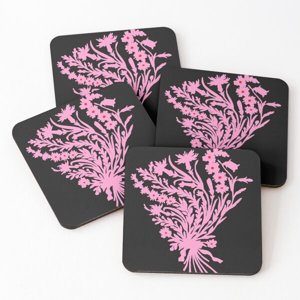 Item preview, Fairytale Germany idyll forest birds flowers paper cut silhouette pink designed and sold by G-M-Designs.