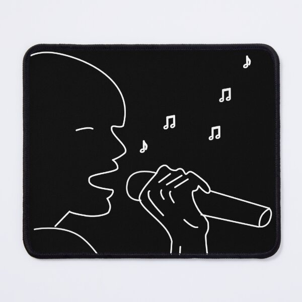 Item preview, Sing in to the Mic - white line drawing designed and sold by Grepthor.