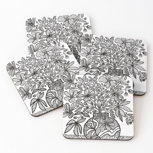 Item preview, Black & White Floral Arrangement 1 designed and sold by Leanne Morin.