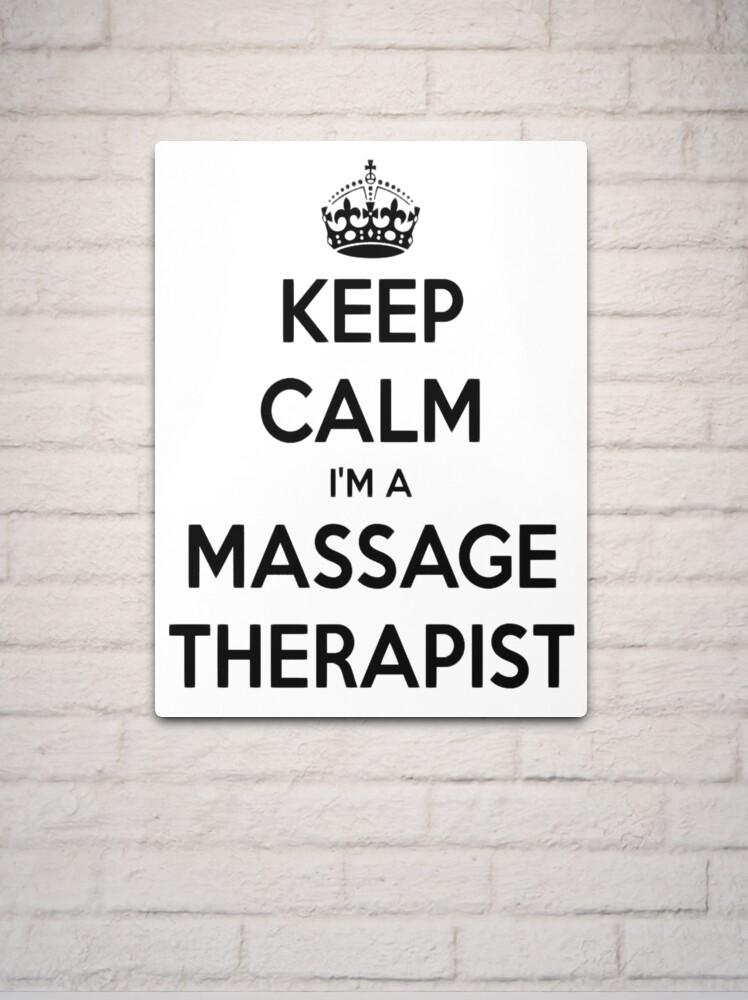Keep Calm I Am A Massage Therapist Black Text Leggings for Sale