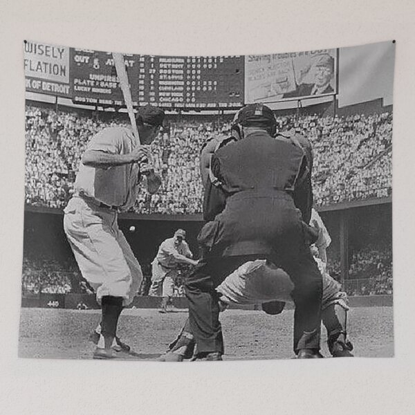 Aperçu de l'œuvre Greenberg au bâton, Tiger Stadium 1945. Home Plate, Old Ballparks, Old Stadiums, Briggs Stadium, Detroit Baseball Stadium, Centerfield Scoreboard, Baseball créée et vendue par Nostrathomas66.