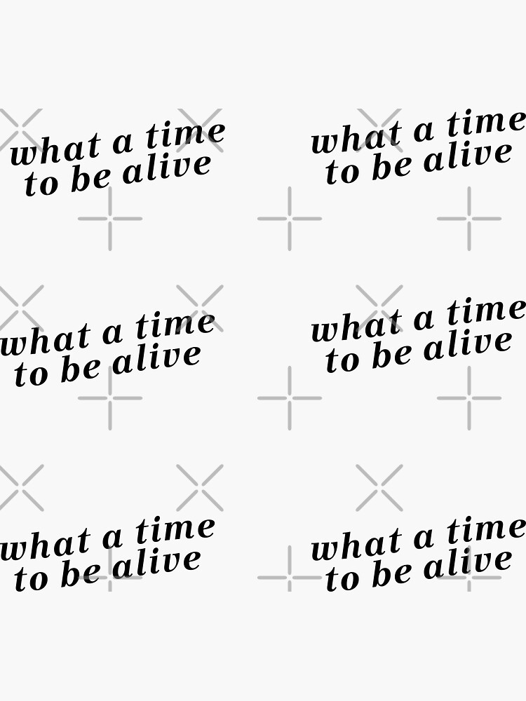 "What a time to be alive Sticker pack" Sticker for Sale by PassageDisco