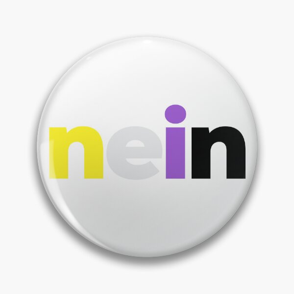 Item preview, Nein! Nonbinary Pride designed and sold by Subtle Pride Shop.