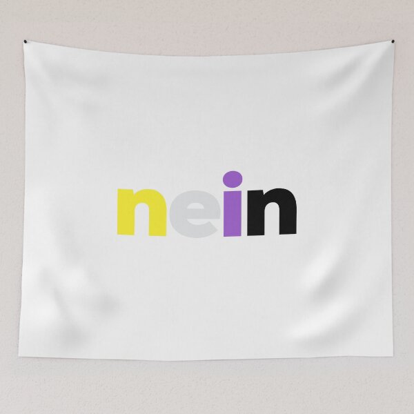 Item preview, Nein! Nonbinary Pride designed and sold by Subtle Pride Shop.