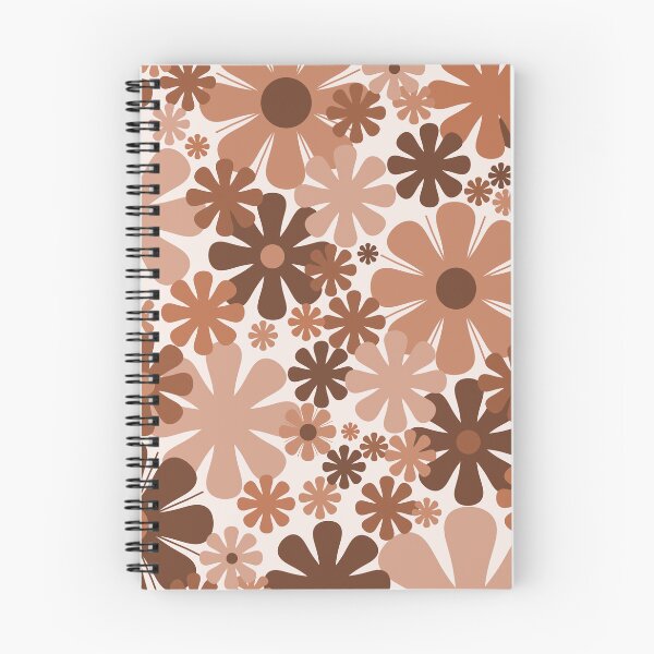 Item preview, Retro 60s 70s Aesthetic Floral Pattern in Brown Tones designed and sold by kierkegaard.
