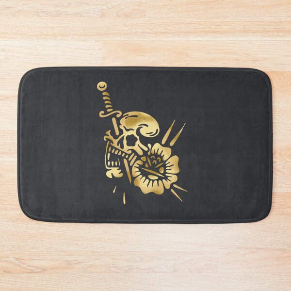 Item preview, Traditional tattoo flash skull with a knife and rose designed and sold by xcosmax.