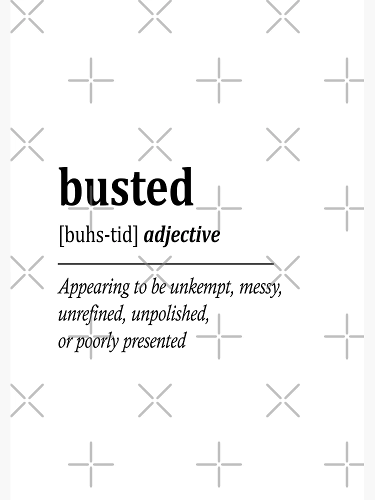 Busted Definition Sticker for Sale by Kweee