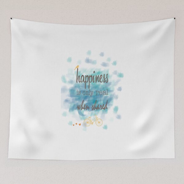 Item preview, Happiness is only real when shared designed and sold by Alejandra Vaughan.