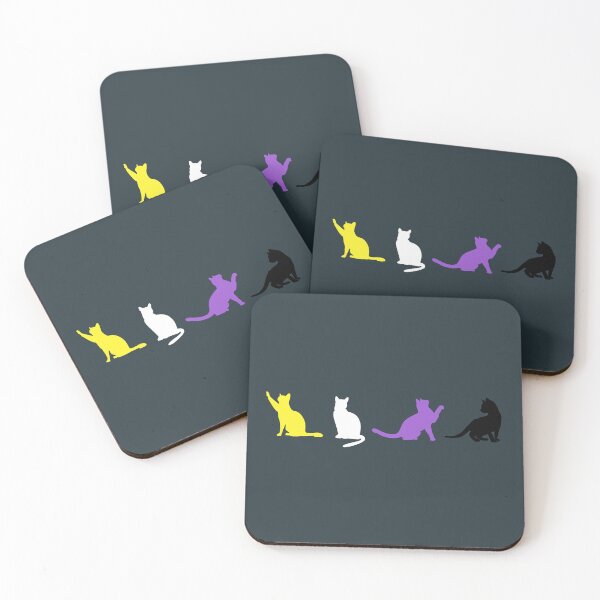 Item preview, Non Binary Cats. Nonbinary Pride designed and sold by Subtle Pride Shop.