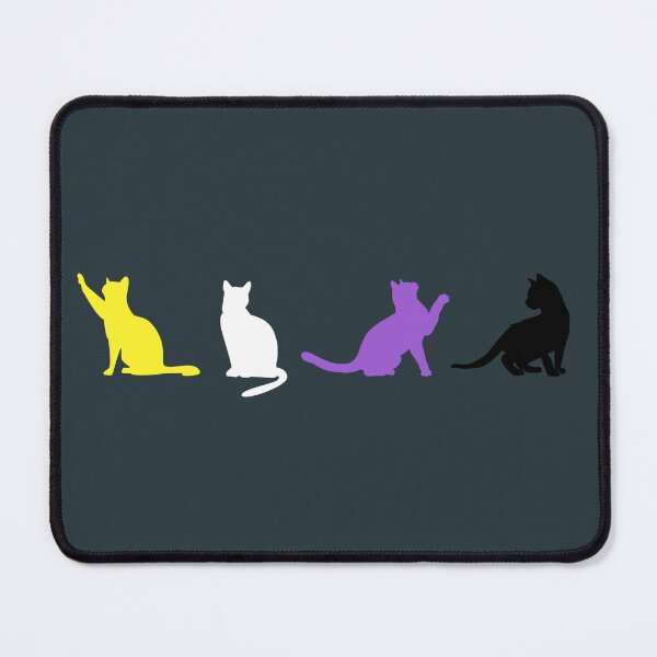 Artikelvorschau, Non Binary Cats. Nonbinary Pride entworfen und verkauft von Subtle Pride Shop.