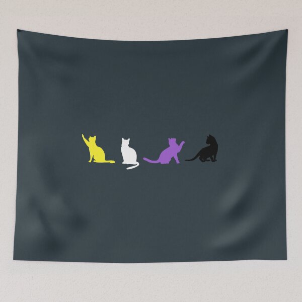 Item preview, Non Binary Cats. Nonbinary Pride designed and sold by Subtle Pride Shop.