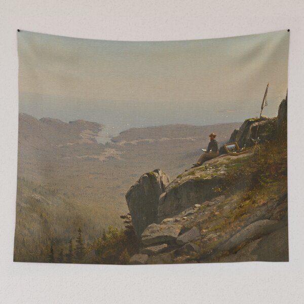 Item preview, The Artist Sketching at Mount Desert, Maine | Sanford Robinson Gifford | 1865 Landscape Art designed and sold by CJET.