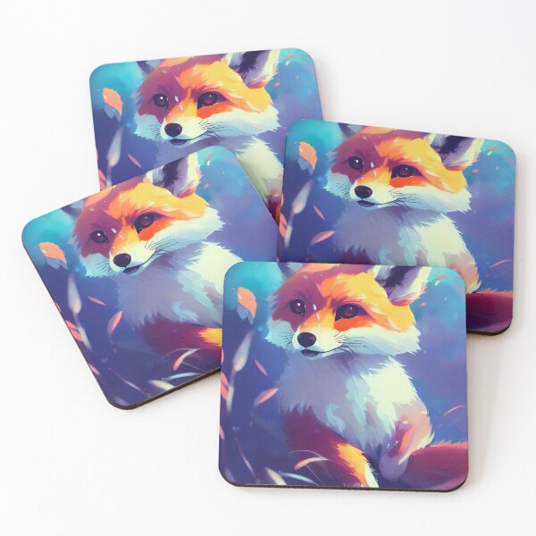 Item preview, Portrait Of A Cute Fox Futuristic Watercolor Painting designed and sold by Pet Shelter.