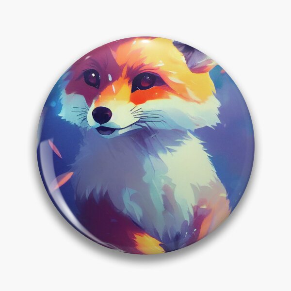 Item preview, Portrait Of A Cute Fox Futuristic Watercolor Painting designed and sold by Pet Shelter.