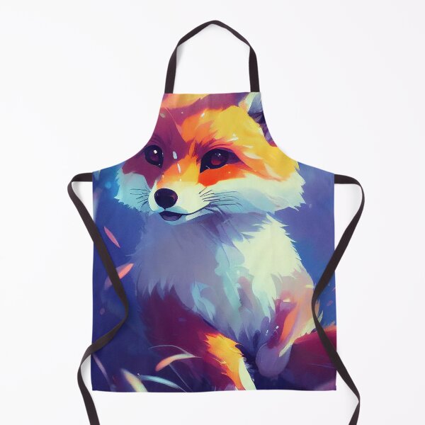 Item preview, Portrait Of A Cute Fox Futuristic Watercolor Painting designed and sold by Pet Shelter.