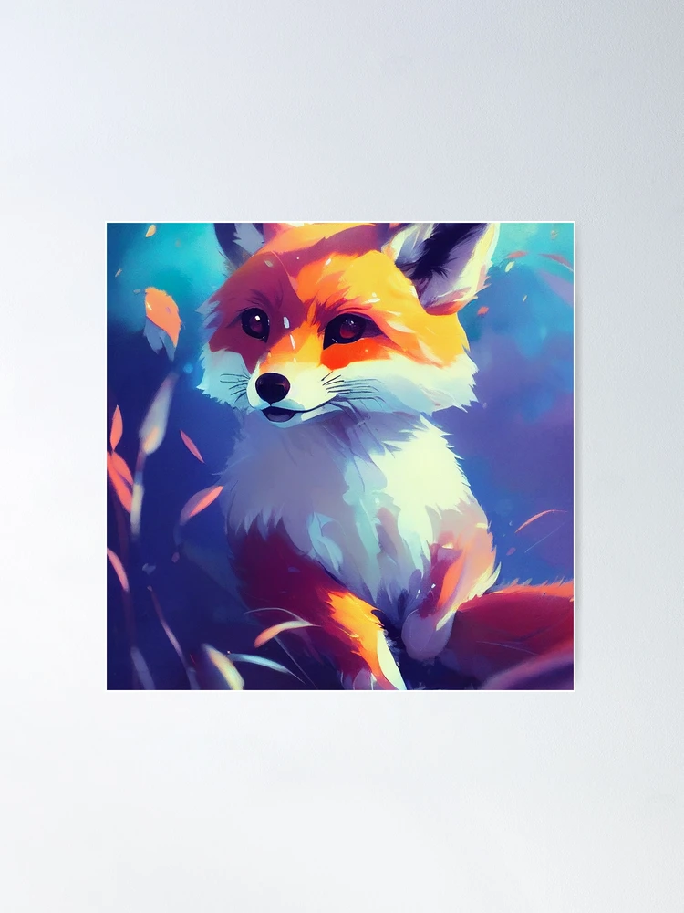 Premium AI Image  fox watercolor paint for book cover