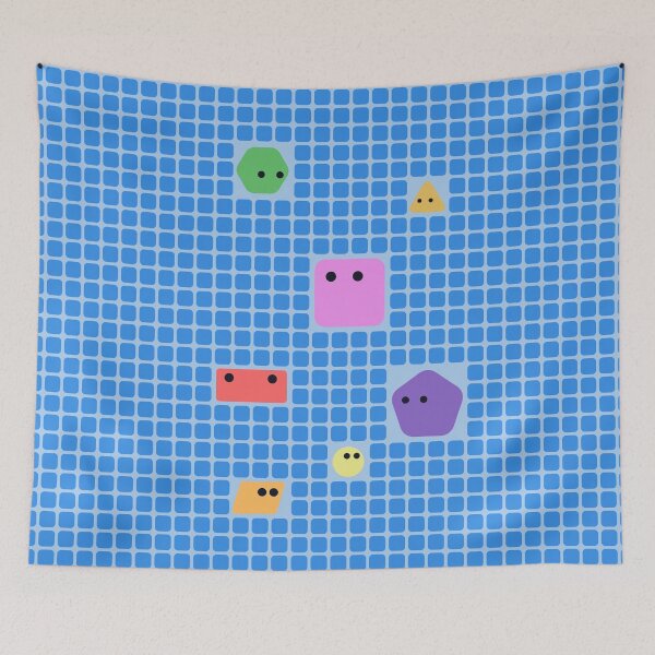 Item preview, Cute Shapes On A Grid designed and sold by jezkemp.