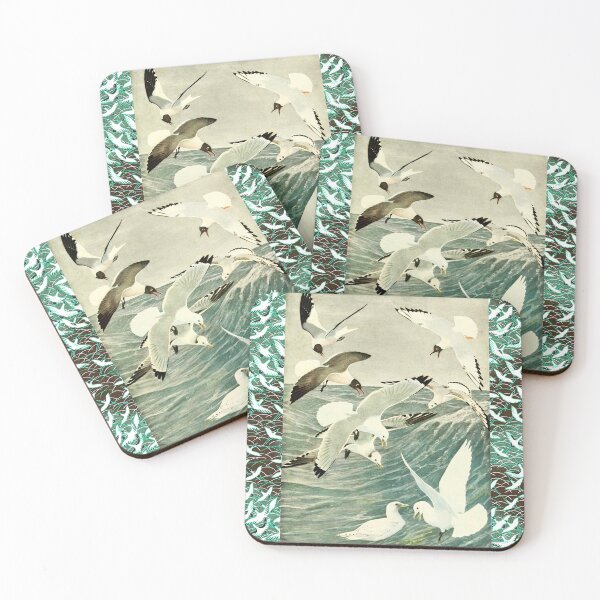 Item preview, FLYING  SEAGULLS  OVER THE WAVES  designed and sold by BulganLumini.