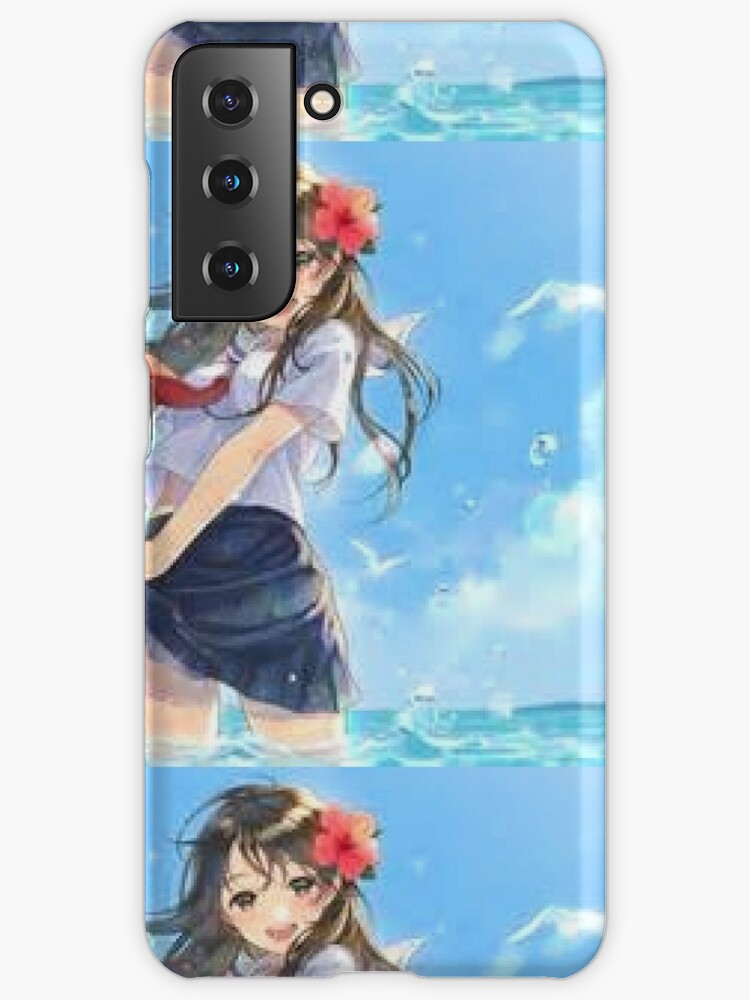 Anime Girl Water Beach Case Skin For Samsung Galaxy By Beccabeano19 Redbubble