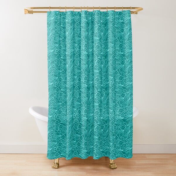 Item preview, Vintage Japanese Clouds, Turquoise and Aqua designed and sold by Marymarice.