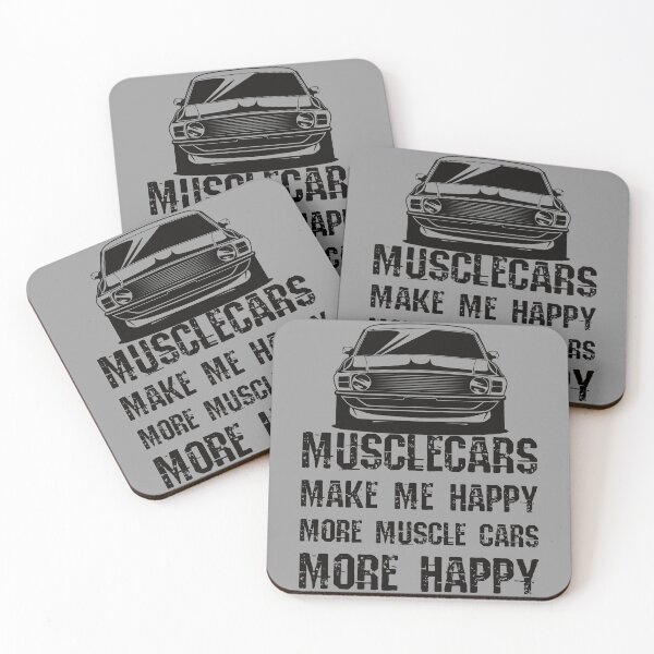 Item preview, Funny Muscle Cars Make Me Happy High Performance Muscle Car designed and sold by CharJens.