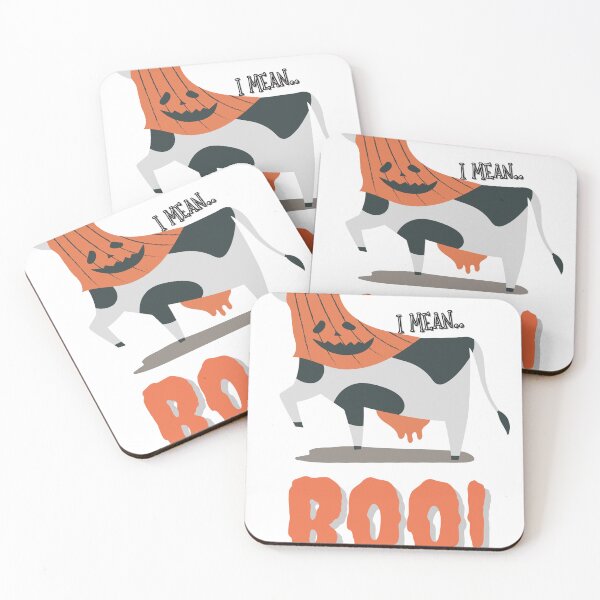 Item preview, Moo I mean Boo! Spooky Cow on Halloween designed and sold by fluffyfluky.