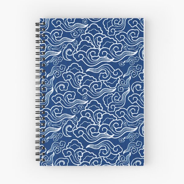 Item preview, Vintage Japanese Clouds, Cobalt Blue and White  designed and sold by Marymarice.