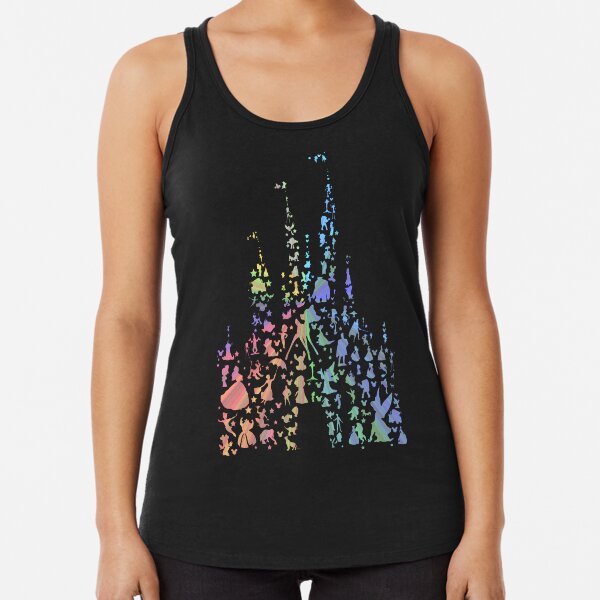 Happiest Castle On Earth (Rainbow Explosion) Racerback Tank Top