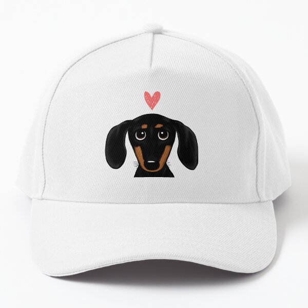 Item preview, Black and Tan Dachshund with Heart | Cute Cartoon Wiener Dog designed and sold by Jenn Inashvili.