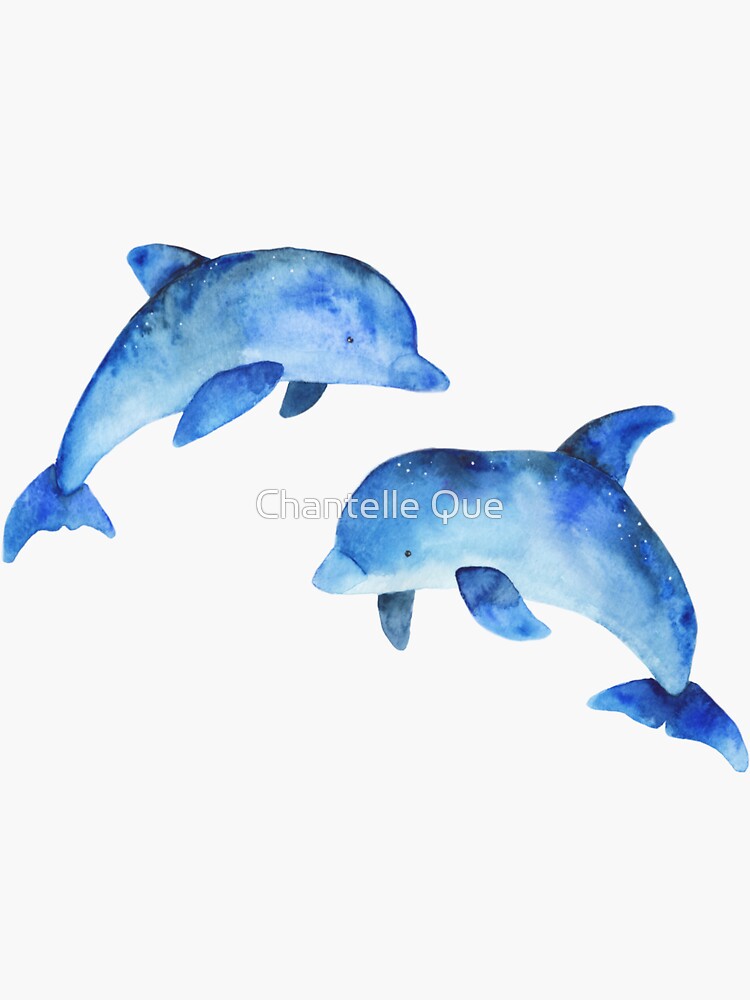 Watercolor Dolphin Stickers for Sale