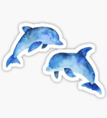Watercolour Dolphins Sticker