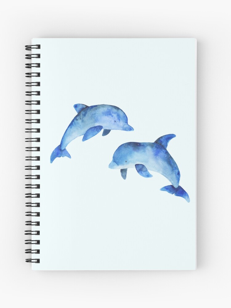 Cuaderno de espiral «Delfines Acuarelas» de ChantelleQueArt | Redbubble