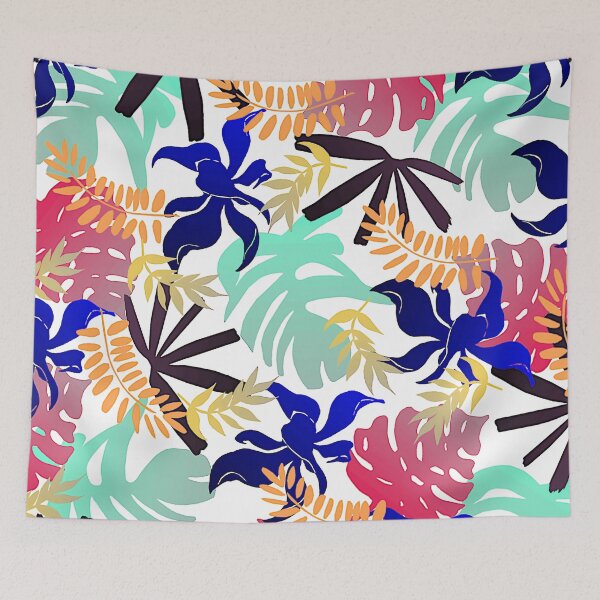 Item preview, colorful exotic plant pattern, summer plants designed and sold by Kirei-Lily.