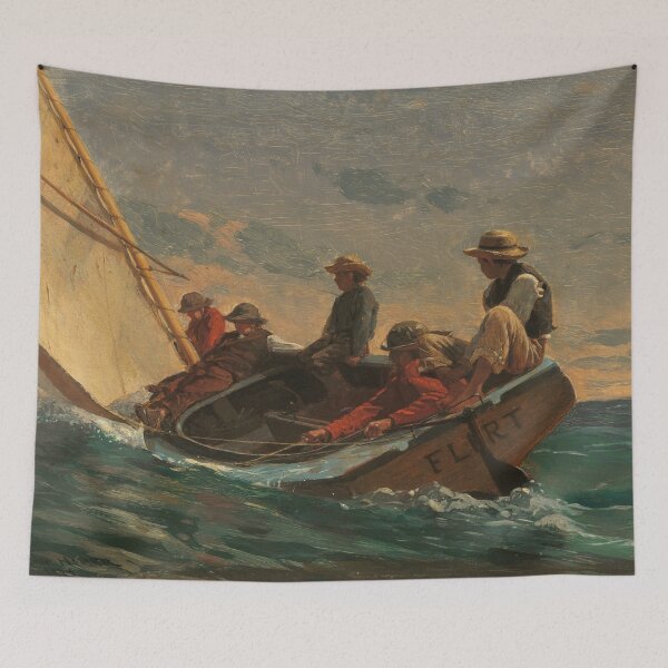 Item preview, The Flirt | Winslow Homer | 1874 American Nautical Marine Art designed and sold by CJET.