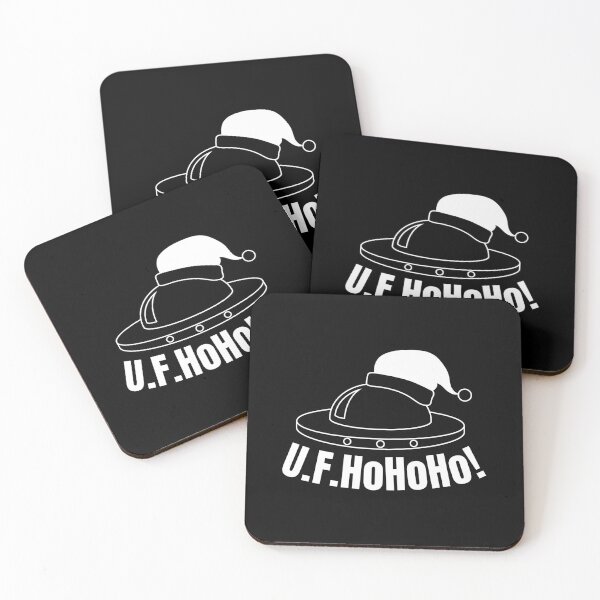 Item preview, U.F.HoHoHo | UFO Santa Christmas (WHITE DESIGN) designed and sold by EleannaInSpace.