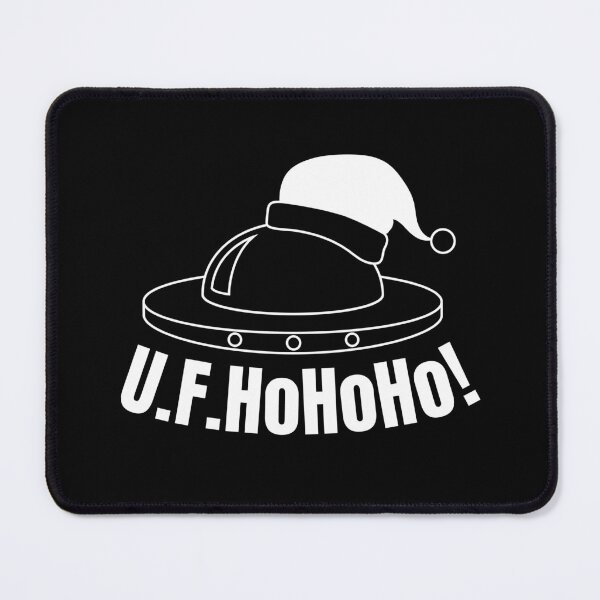 Item preview, U.F.HoHoHo | UFO Santa Christmas (WHITE DESIGN) designed and sold by EleannaInSpace.