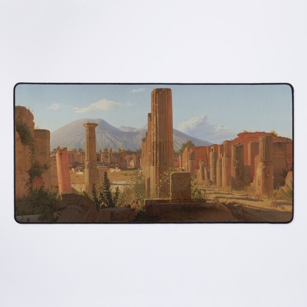Item preview, The Forum, Pompeii, with Vesuvius in the Distance | Christian Schjellerup Kobke | 1841 Italian Landscape Art designed and sold by CJET.