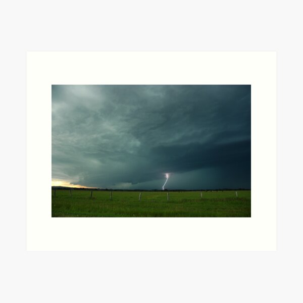 Casino Shelf Cloud and Lightning Art Print