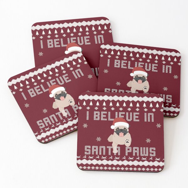 Item preview, I believe in santa paws Pug winter Christmas Pug winter sweater style Christmas Sweater Xmas Pug Christmas Gift Pug Ugly Jumper Holiday Gift designed and sold by ALLURE-minimal.