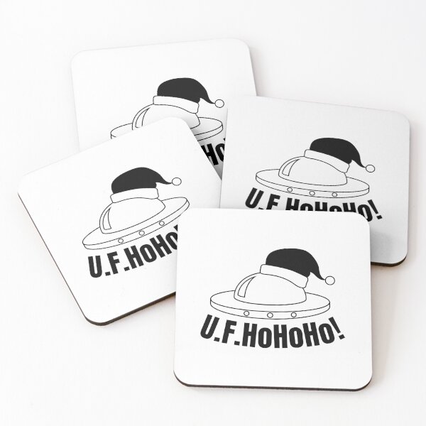 Item preview, U.F.HoHoHo | UFO Santa Christmas (BLACK DESIGN) designed and sold by EleannaInSpace.