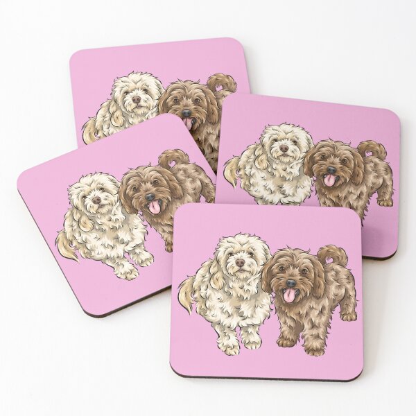 Item preview, Cute Cavapoos | Cream and Chestnut | Cute Dog Art designed and sold by shirinsart.