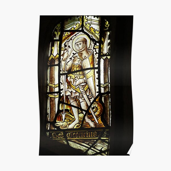 The Knight - C15th Stained Glass Poster