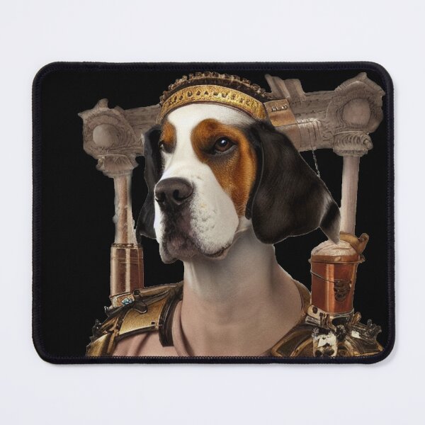 Item preview, Melancholy cute Dog Beagle pet portrait w human body by designed and sold by Dmitri Matkovsky.