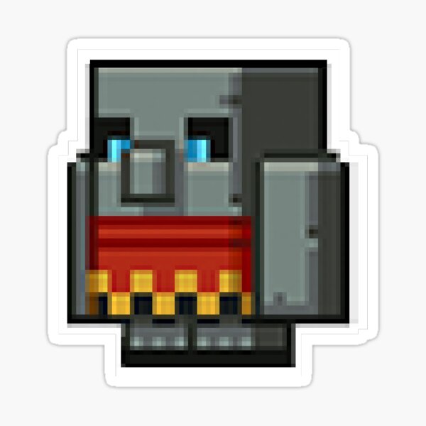 Minecraft Iron Golem and lil villager Sticker for Sale by TytoninaeArt