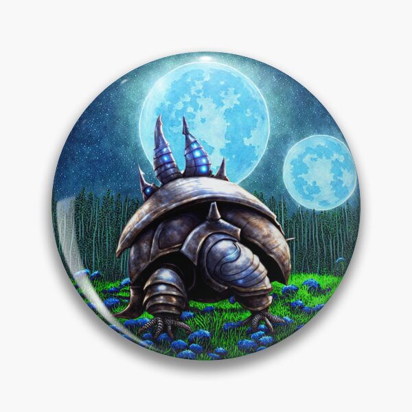 Artikelvorschau, Eine gepanzerte Kampfschnecke mit vier Hörnern auf einem außerirdischen Planeten mit zwei Monden entworfen und verkauft von BrachiaST.
