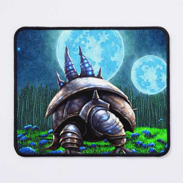 Item preview, A 4-horned armored battlesnail on an alien planet with two moons designed and sold by BrachiaST.