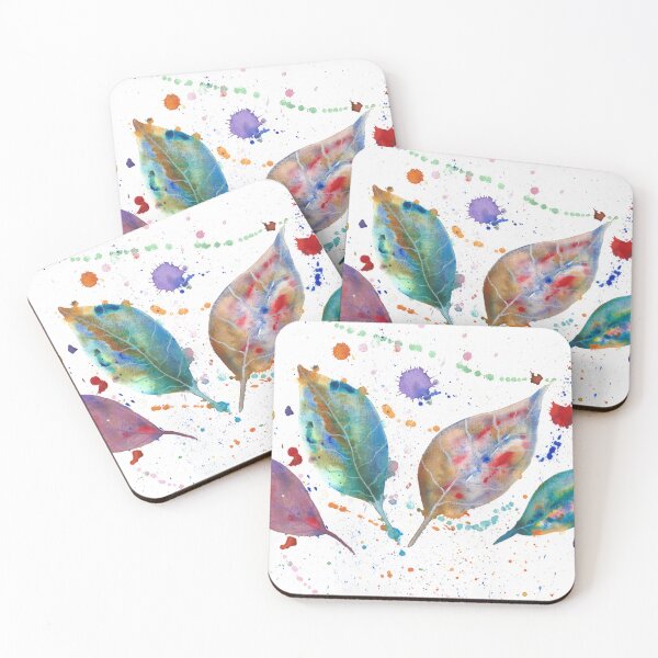 Item preview, Abstract leaves with all colors designed and sold by cesartorresart.