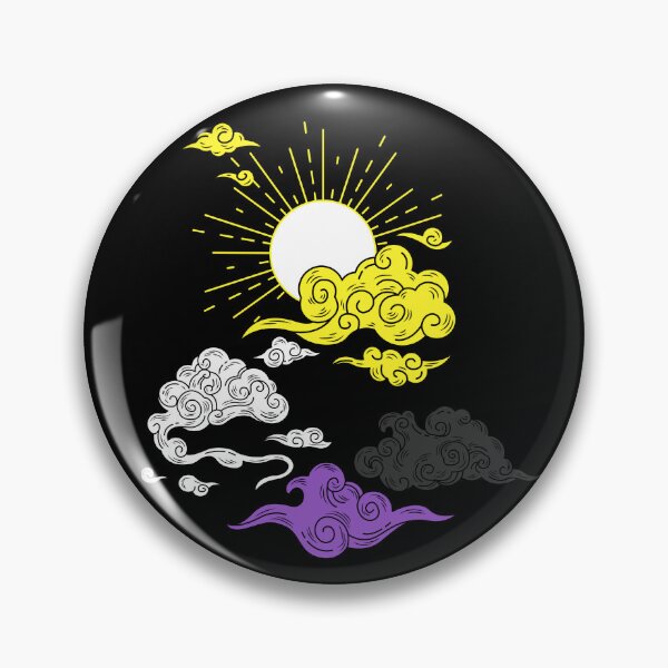 Item preview, Sun and Clouds Non Binary. Nonbinary Pride designed and sold by Subtle Pride Shop.